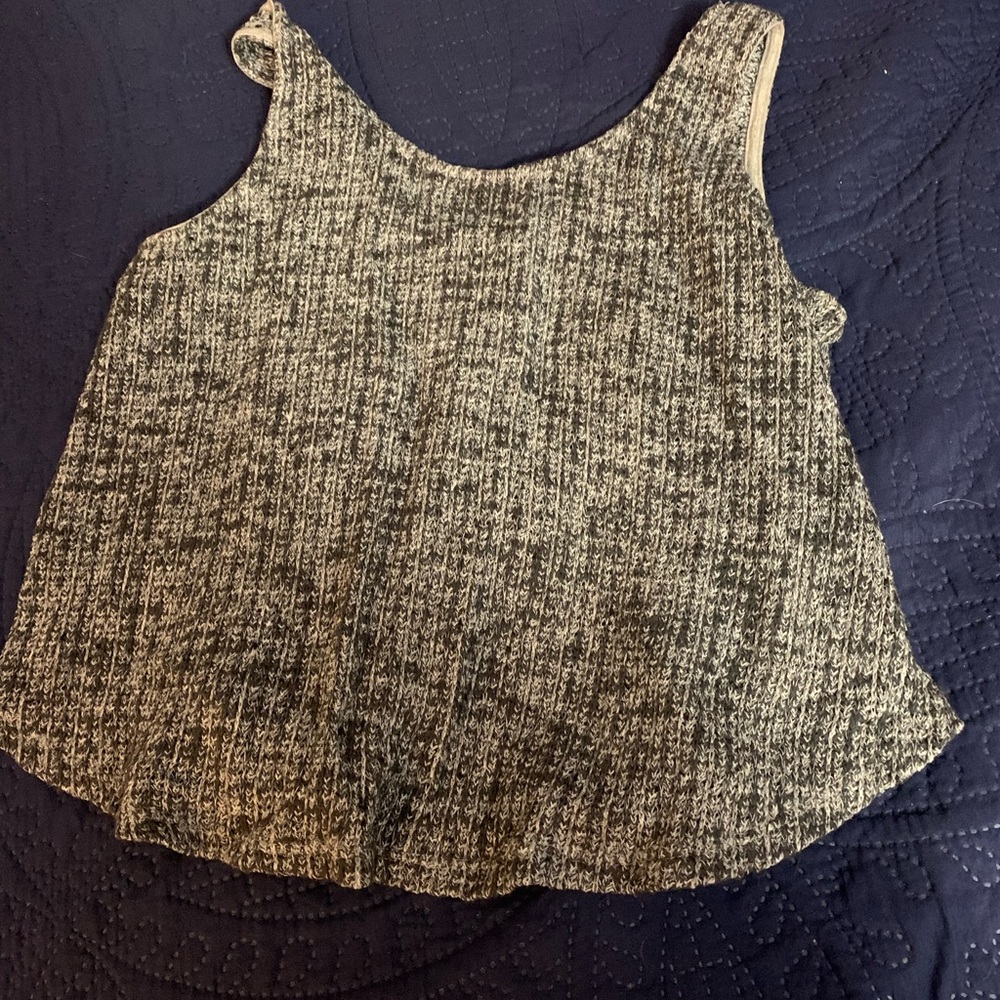 T.J.Maxx Black and White Textured Blouse